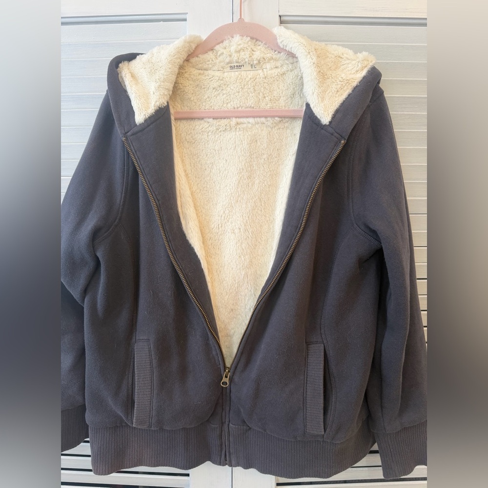 Old Navy Cream Sherpa Jacket